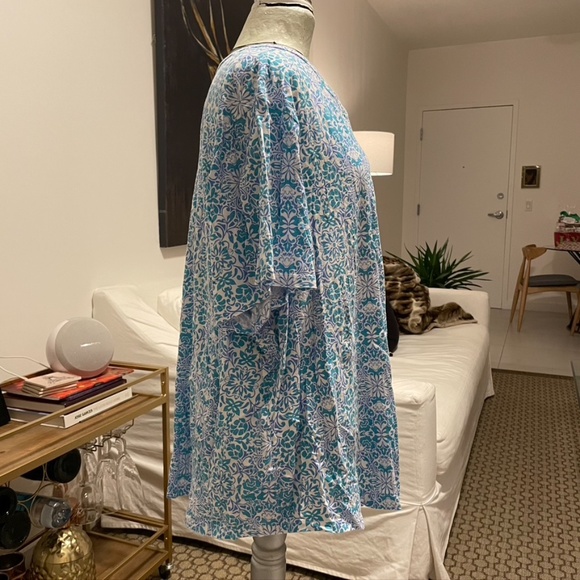 FADED GLORY | BLUE PRINT TOP | PLUS SIZE 4X - Picture 4 of 6